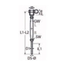 Ściągacz widełki przegubowe/ końcówka do zawalcowania 4 mm/ M6 Marinetech
